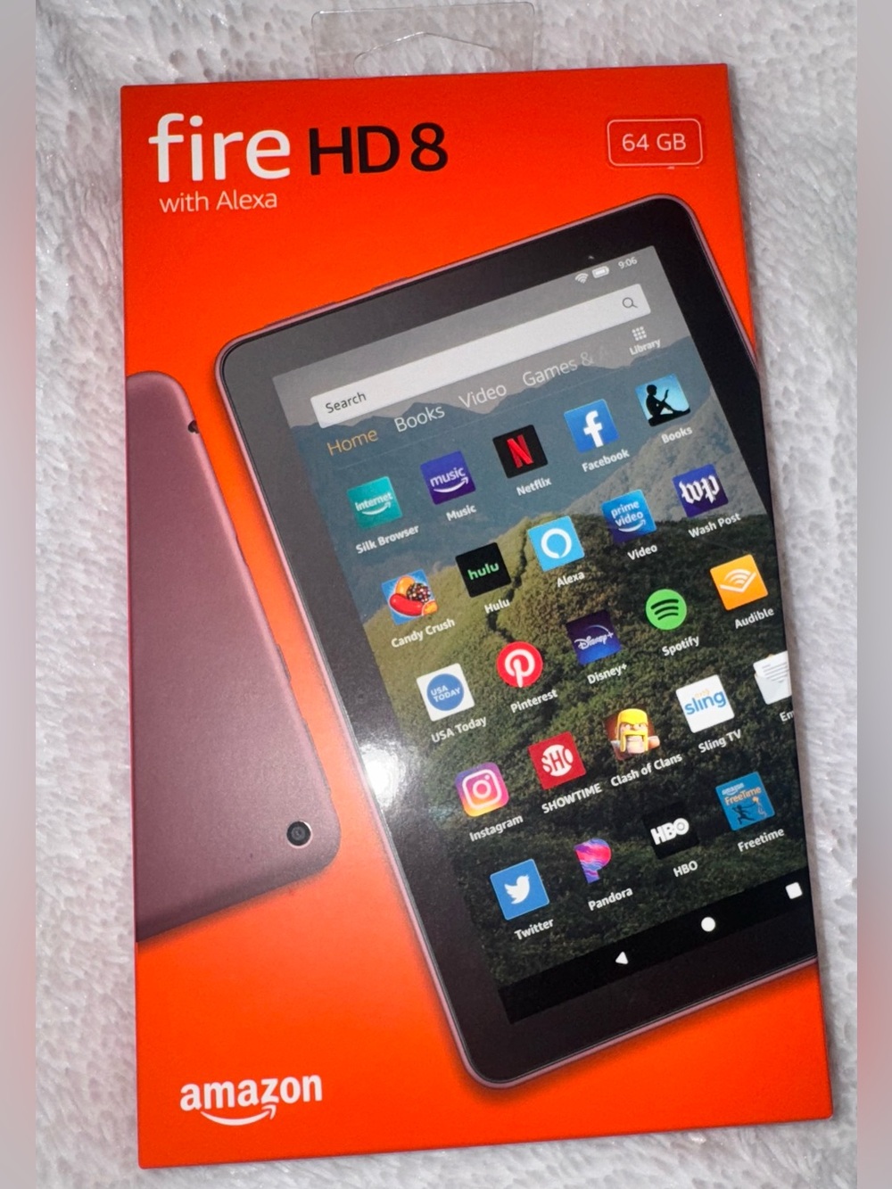 NEW Amazon Plum Fire HD 8 Tablet 64 GB 8" HD Display Dual Cameras Wifi